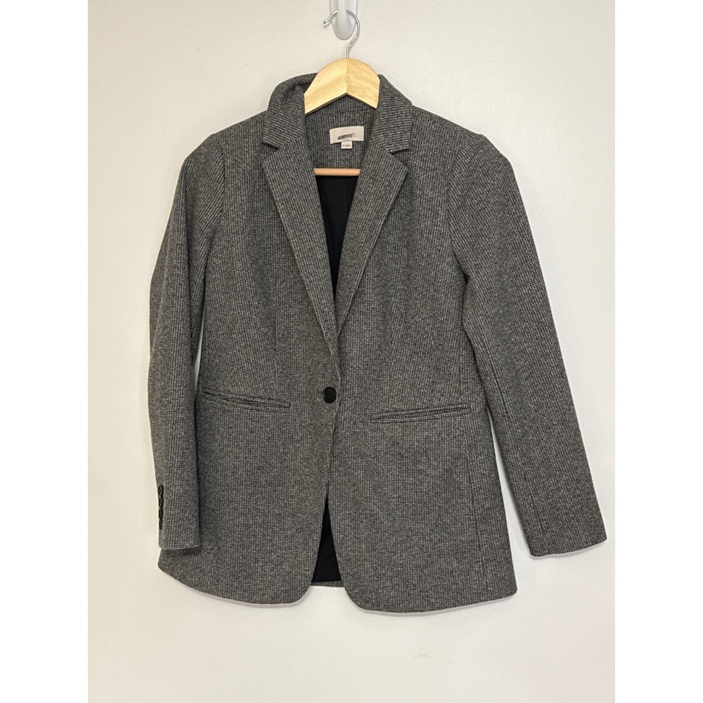 LOFT Petites Houndstooth Blazer Jacket Womens Size 2P Timeless Professional